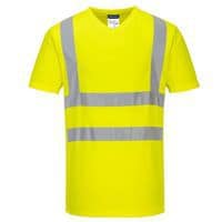 Hi-Vis pamut póló pamut hálós betétes póló S/S, narancssárga