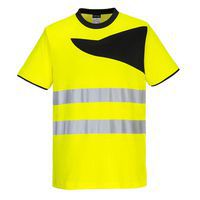 PW2 Hi-Vis póló S/S, fekete/narancssárga