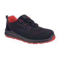 Portwest Compositelite Wire Lace Biztonsági Trainer S1P, fekete/szürke