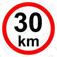 Munkavédelmi táblák - Sebességkorlátozás 30 km/h