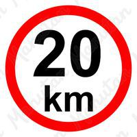 Munkavédelmi táblák - Sebességkorlátozás 20 km/h