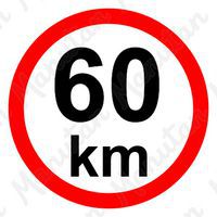 Munkavédelmi táblák - Sebességkorlátozás 60 km/h