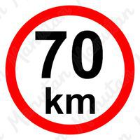 Munkavédelmi táblák - Sebességkorlátozás 70 km/h