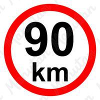 Munkavédelmi táblák - Sebességkorlátozás 90 km/h