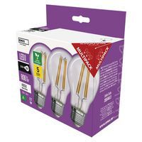 Filament A60 LED izzó, foglalat: E27, 3,8 W, 3 db