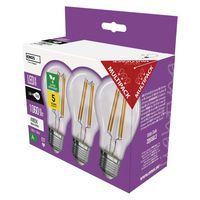 Filament A60 LED izzók, foglalat: E27, 5 W, 3 db