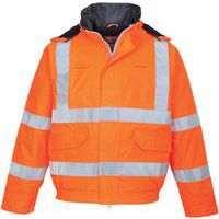 Bizflame Rain Hi-Vis Antistatic FR bomber kabát, narancssárga