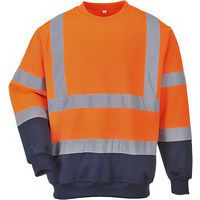 HiVis dvoubarevná mikina, modrá/oranžová