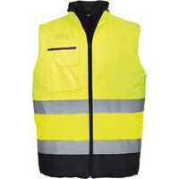 Hi-Vis kéttónusú mellény, kék/sárga