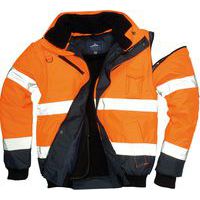 Hi-Vis Kontraszt Bomber dzseki, kék/narancssárga