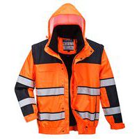 Hi-Vis Classic Bomber dzseki, fekete/narancssárga