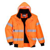 Hi-Vis 3 az 1-ben bomber kabát, narancssárga