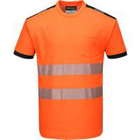 PW3 Hi-Vis póló S/S, kék/narancssárga