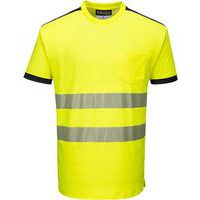 PW3 Hi-Vis póló S/S, fekete/sárga