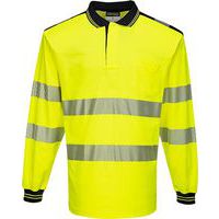 PW3 Hi-Vis hosszú ujjú pólóing, fekete/sárga