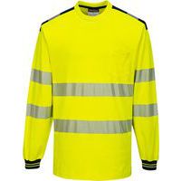 PW3 Hi-Vis hosszú ujjú póló, fekete/sárga