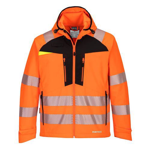 DX4 Hi-Vis Softshell (3L), fekete/narancssárga