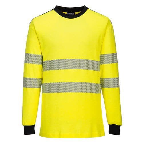 WX3 Lángálló Hi-Vis póló, kék/sárga