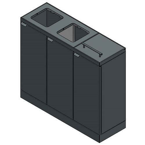 Bica 887 szelektív hulladékgyűjtő szemetes, 3x45 l