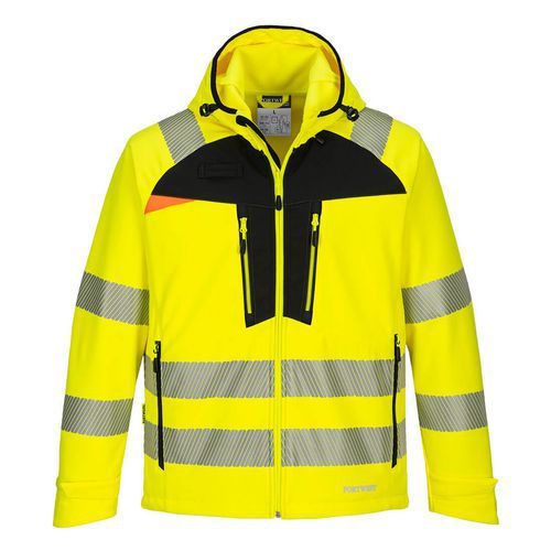 DX4 Hi-Vis Softshell (3L), fekete/sárga