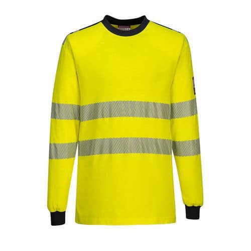 WX3 Lángálló Hi-Vis póló, kék/sárga