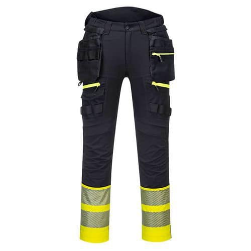 DX4 Hi-Vis Class 1 Holster lengőzsebes nadrág, fekete/sárga