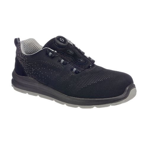 Portwest Compositelite Wire Lace Biztonsági Trainer S1P, fekete/szürke