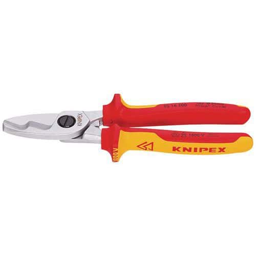 Knipex kábelolló dupla éllel, hossza 200 mm