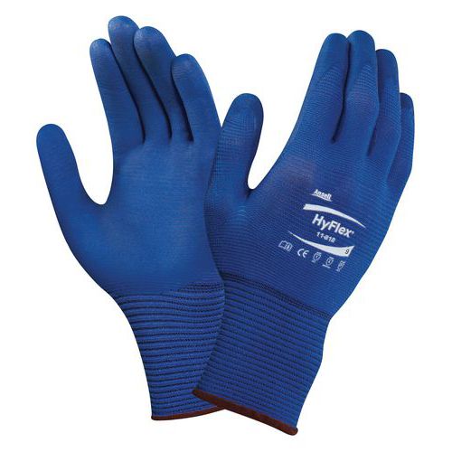 Nylon kesztyű Ansell HyFlex® 11-818 félig nitrilbe mártott, 12 pár