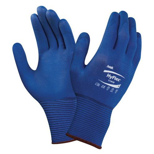 Nylon kesztyű Ansell HyFlex® 11-818 félig nitrilbe mártott, 1 pár