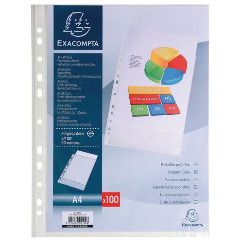 Exacompta Europacks, A4, átlátszó, 100 db