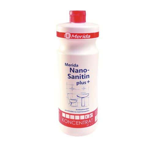 Merida Nano Sanitin tisztítószer fürdőszobákba, 1 l, 4 db