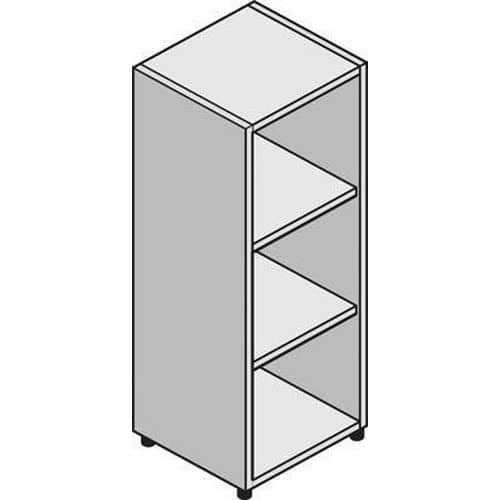 System közepes, keskeny szekrény, 131 x 43 x 45 cm, nyitott