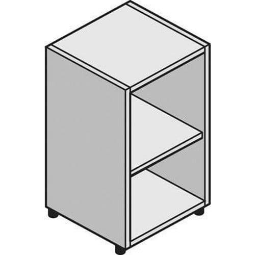 System alacsony, keskeny szekrény, 86 x 43 x 45 cm, nyitott