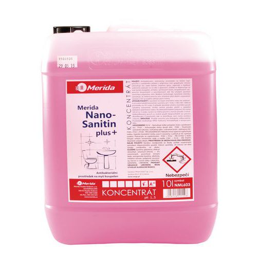 Merida Nano Sanitin tisztítószer fürdőszobákba, 10 l