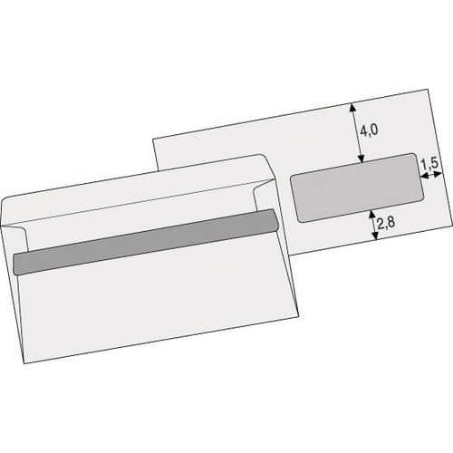 Öntapadó boríték ablakkal, fehér