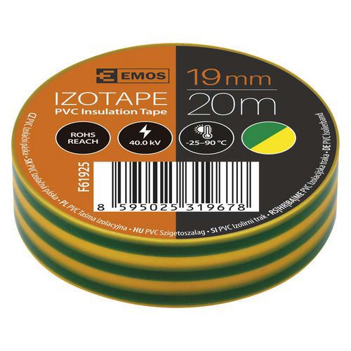 Emos villanyszerelési PVC szigetelőszalagok, 19 mm széles, 10 db