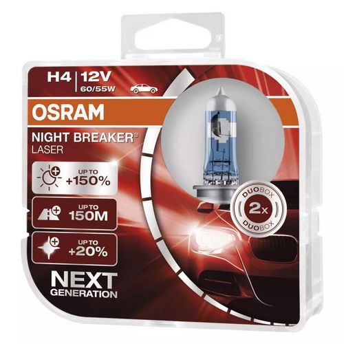 OSRAM H4 autó izzó, 55 W, 12 V, 64193 NBL, 2 db