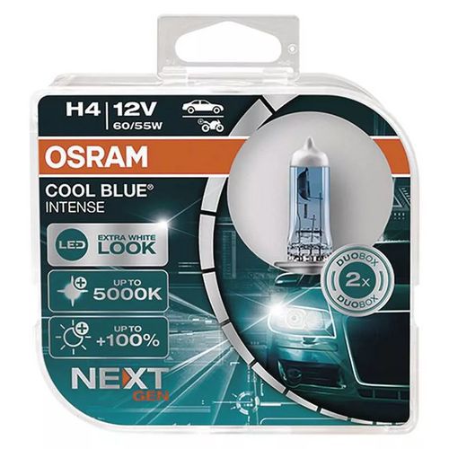 OSRAM H4 autó izzó, 60/55 W, 12 V, 64210 CBN COOL BLUE, 2 db