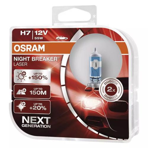 OSRAM H7 autó izzó, 55 W, 12 V, 64210 NBL, 2 db