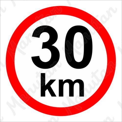 Munkavédelmi táblák - Sebességkorlátozás 30 km/h