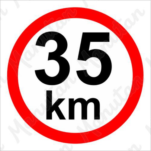 Munkavédelmi táblák - Sebességkorlátozás 35 km/h