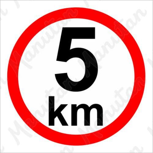 Munkavédelmi táblák - Sebességkorlátozás 5 km/h