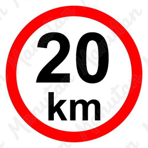 Munkavédelmi táblák - Sebességkorlátozás 20 km/h