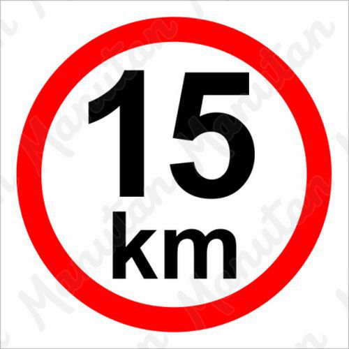 Munkavédelmi táblák - Sebességkorlátozás 15 km/h