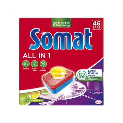 Somat mosogatógép tabletta All In 1 LemonLime, 46 db