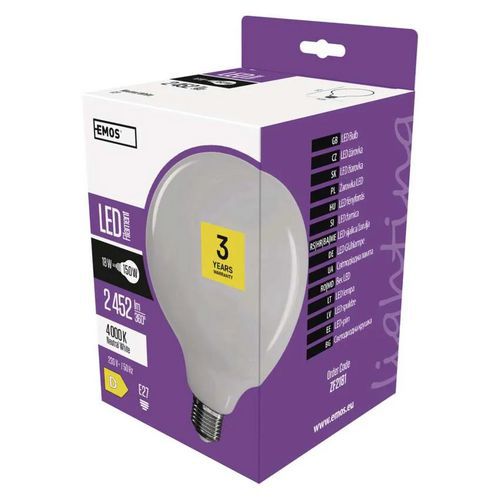 Filament Globe LED izzók, foglalat: E27, 18 W