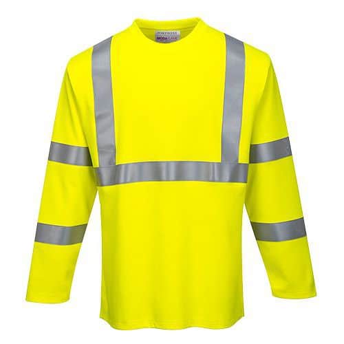 FR Hi-Vis hosszú ujjú pólóing, sárga