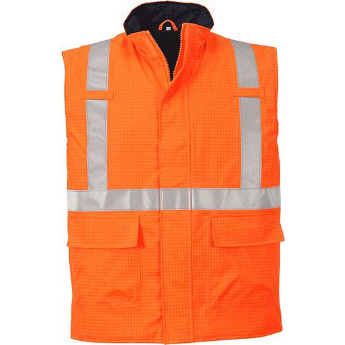 Bizflame Rain Hi-Vis antisztatikus FR mellény, narancssárga