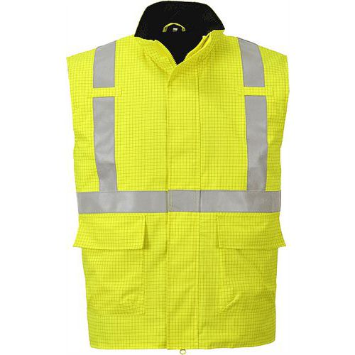 Bizflame Rain Hi-Vis antisztatikus FR mellény, sárga